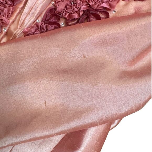 Vintage Aussie Austine Pink Satin Ruffled Blazer - Size 10 - Picture 6 of 6